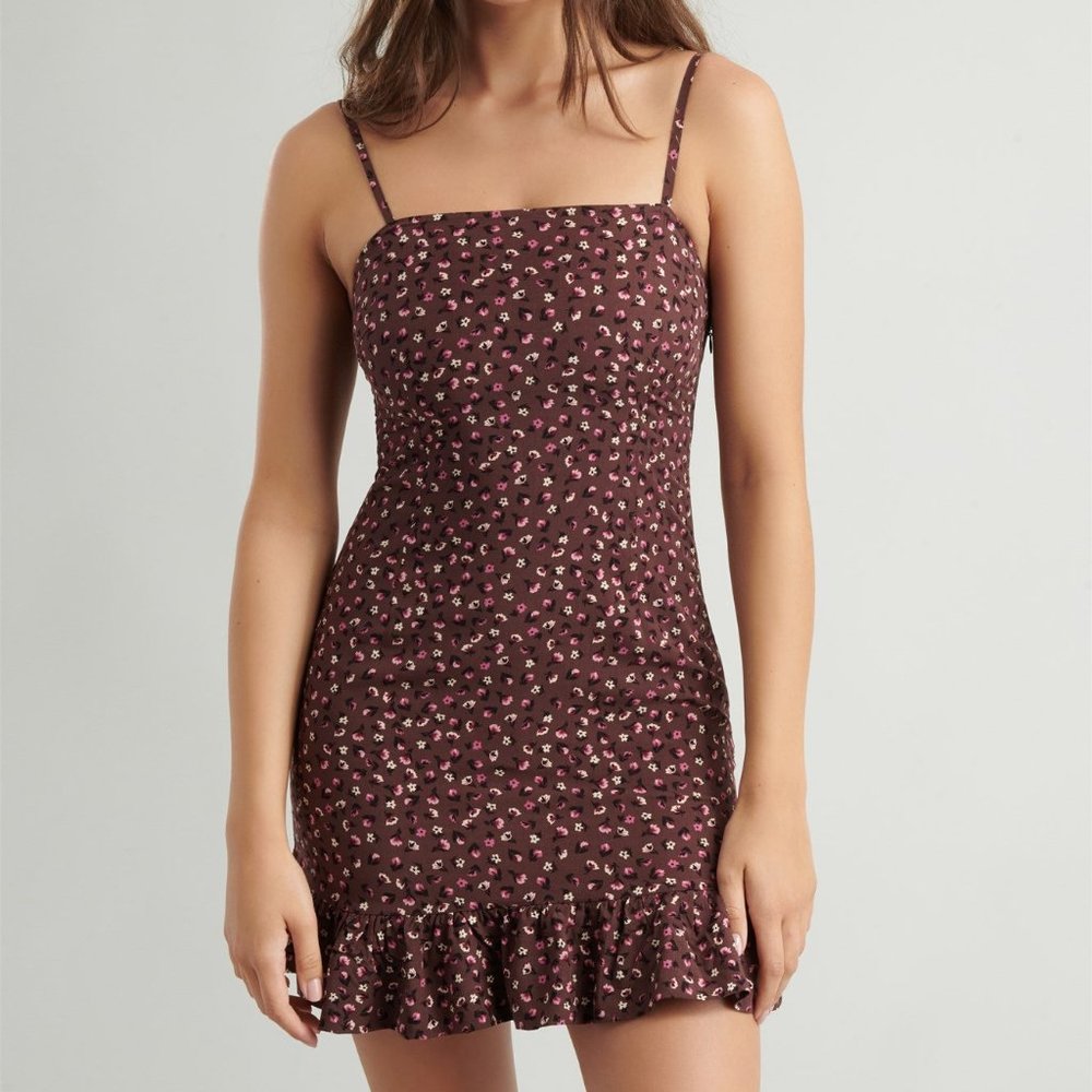 π€ Garage Mauve Brown Floral Slip Dress π€ - Picture 5 of 5